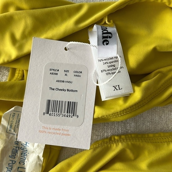 Andie Swim The Cheeky Bikini Bottom in Honeysuckle Size XL NWT - Picture 3 of 6